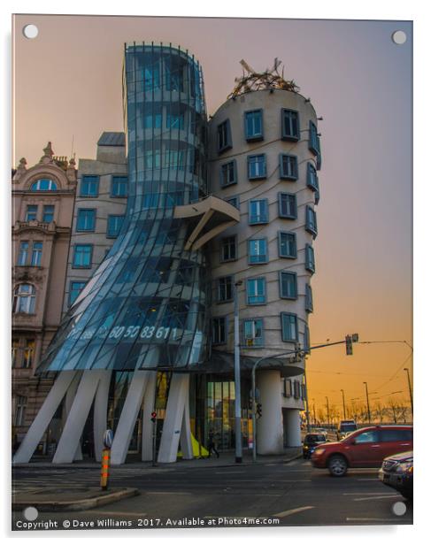 The Dancing House, Prague Acrylic by Dave Williams