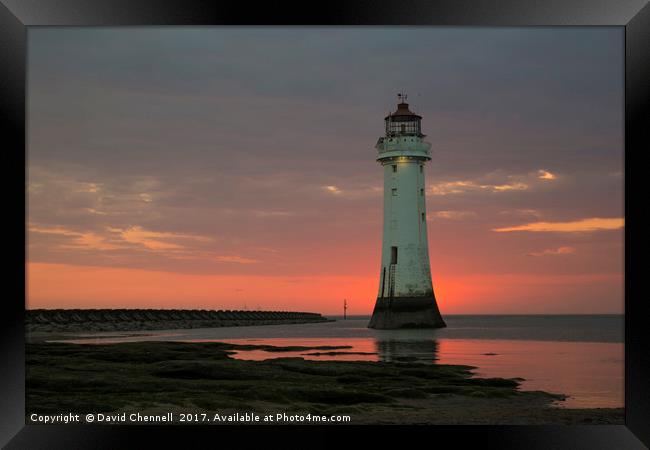 Perch Rock Lighthouse  Framed Print by David Chennell