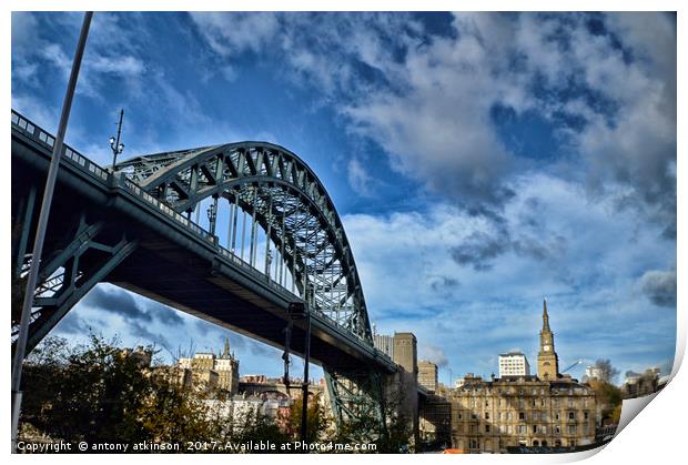 Tyne Bridge Newcastle Print by Antony Atkinson