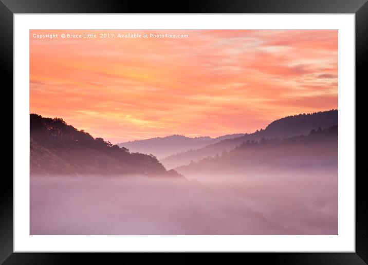 Dramatic Sunrise over Upper Teign Valley Framed Mounted Print by Bruce Little