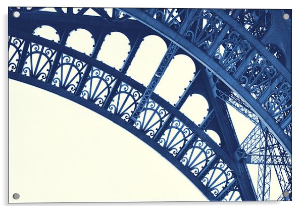 Eiffel Tower in Blue Acrylic by Lucy Antony