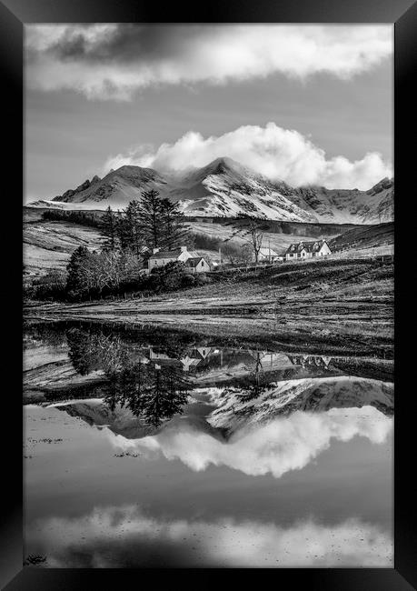 Isle Of Skye  Cuillin Mountain Range Framed Print by John Hall