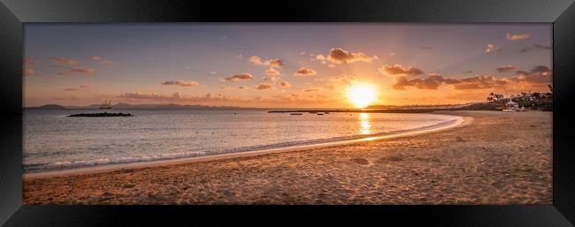 Playa Blanca Sunset Beach  Framed Print by Naylor's Photography