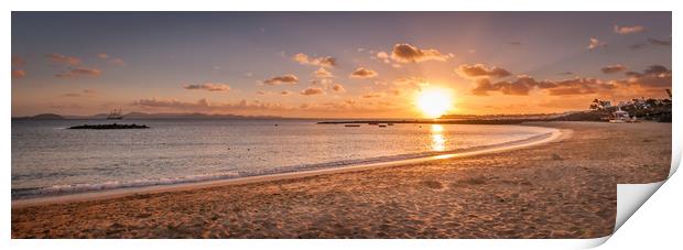 Playa Blanca Sunset Beach  Print by Naylor's Photography
