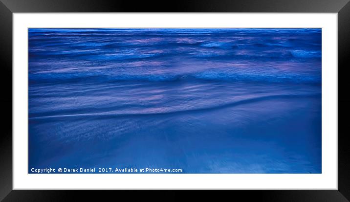 Mesmerising Blue Sea Waves Framed Mounted Print by Derek Daniel