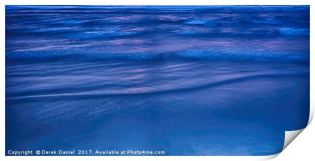 Mesmerising Blue Sea Waves Print by Derek Daniel