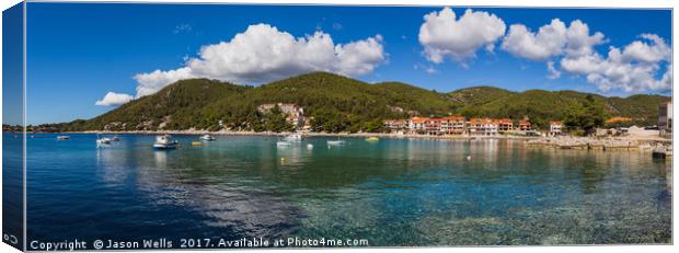 Prizba on the south slopes of Korcula Island Canvas Print by Jason Wells