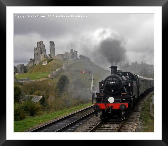 Arriving at Corfe Castle Framed Mounted Print by Mike Streeter