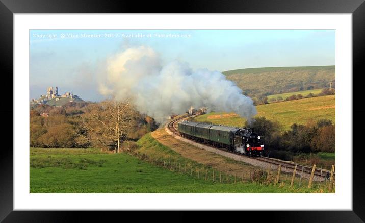 Crossing Corfe Commom Framed Mounted Print by Mike Streeter