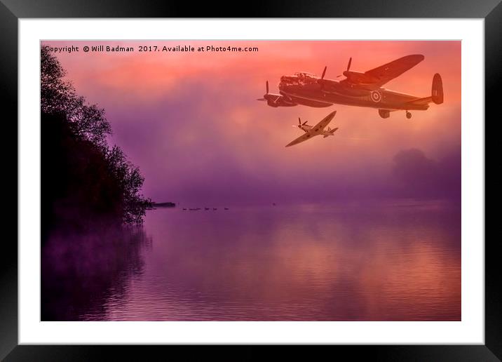 Lancaster at Sunrise Sutton Bingham Reservoir  Framed Mounted Print by Will Badman