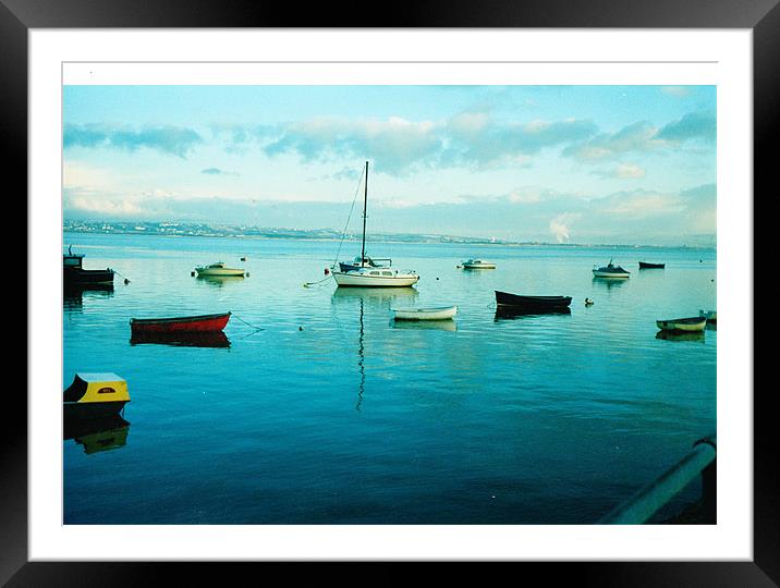 High TIde in Penclawdd (Loughor Estuary) Xmas morn Framed Mounted Print by Ian Small