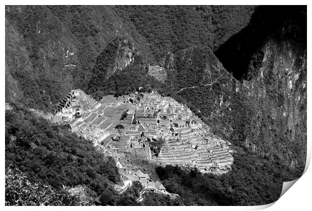 View Of Machu Picchu From The Inca Trail  Print by Aidan Moran