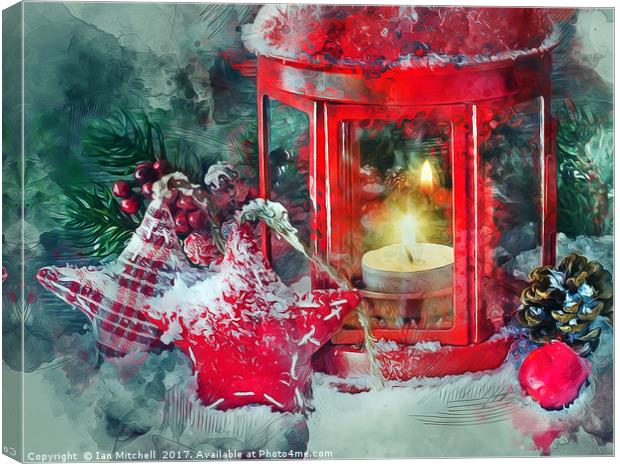 Christmas Lantern Canvas Print by Ian Mitchell