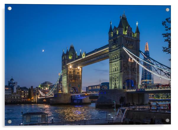 Tower Bridge, London Acrylic by David Hall