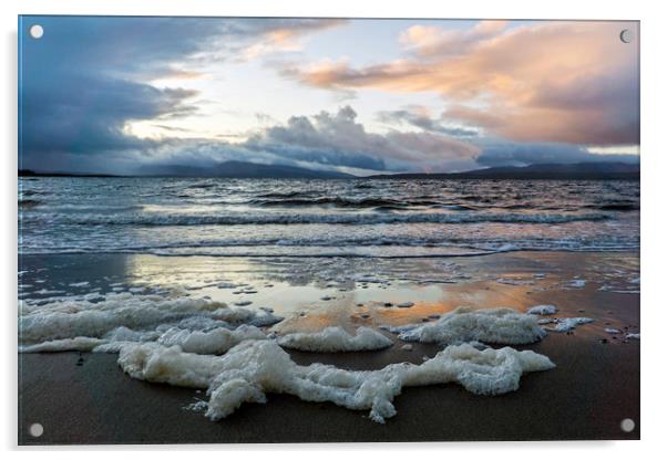 Sea Foam at Ganavan Sands Acrylic by Rich Fotografi 