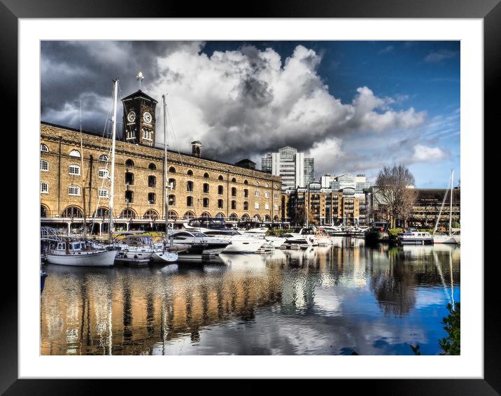St Katherines Dock, London. Framed Mounted Print by David Hall