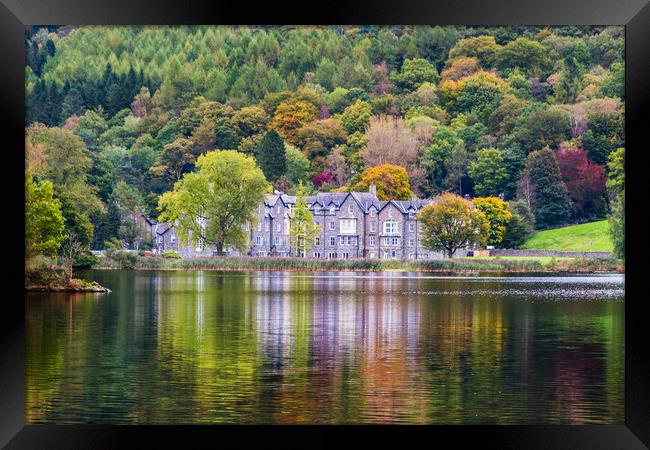 Autumn reflections in Grasmere Framed Print by Alf Damp