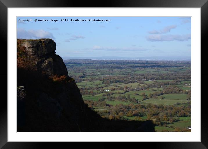 The Cloud end view on the top in Cheshire Framed Mounted Print by Andrew Heaps