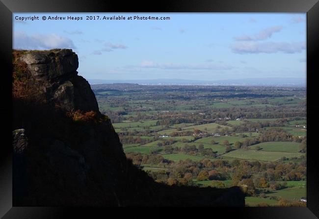 The Cloud end view on the top in Cheshire Framed Print by Andrew Heaps
