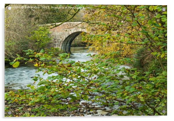 River Fowey at Respryn  Bridge Acrylic by Bob Walker