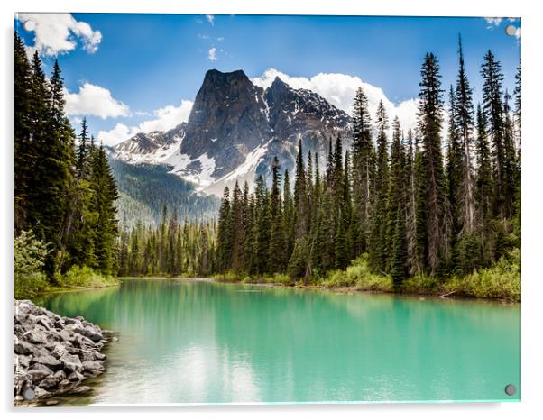 Emerald Lake Alberta Acrylic by David Belcher