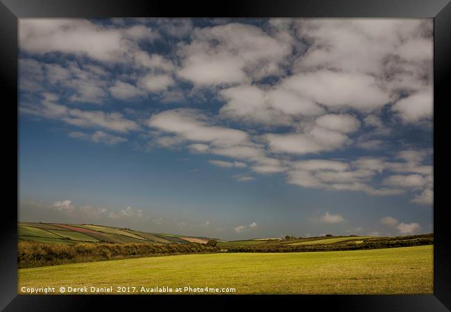 A Cornish Landscape Framed Print by Derek Daniel