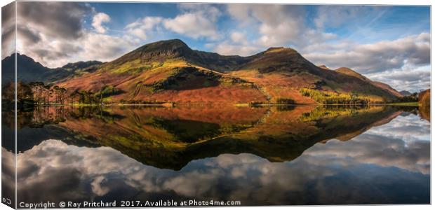 Buttermere Reflected Canvas Print by Ray Pritchard