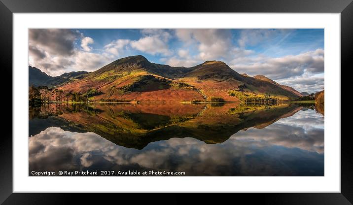 Buttermere Reflected Framed Mounted Print by Ray Pritchard