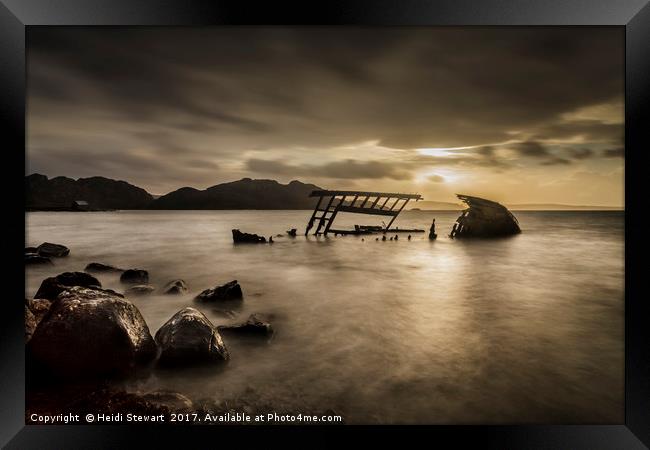 Wreck of the Dayspring Scotland Framed Print by Heidi Stewart