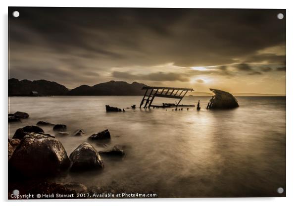 Wreck of the Dayspring Scotland Acrylic by Heidi Stewart