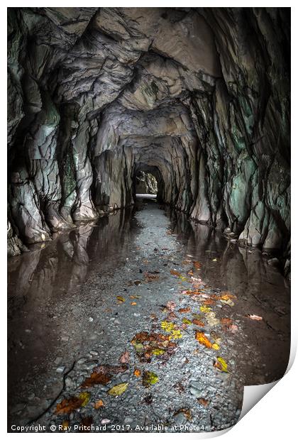 Entrance to Cathedral Cavern Print by Ray Pritchard