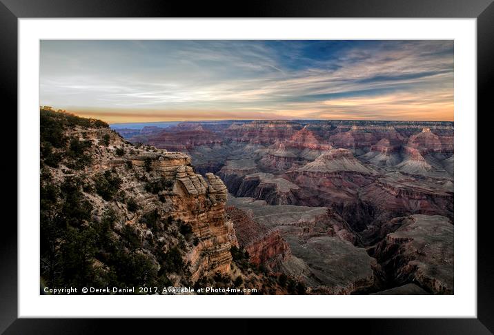 Grand Canyon (Fire on the North Rim) Framed Mounted Print by Derek Daniel