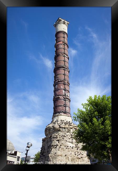 Column of Constantine in Istanbul Framed Print by Artur Bogacki