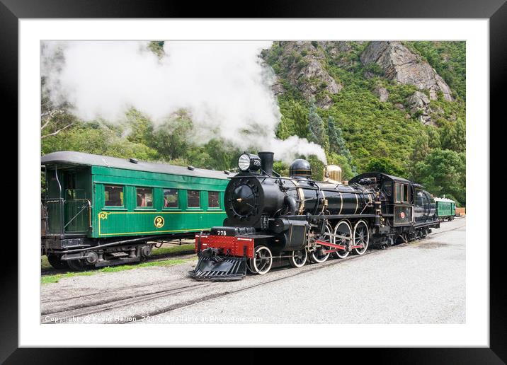 The Kingston Flyer, steam engine Framed Mounted Print by Kevin Hellon