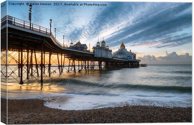 Dawn at Eastbourne Canvas Print by Helen Hotson