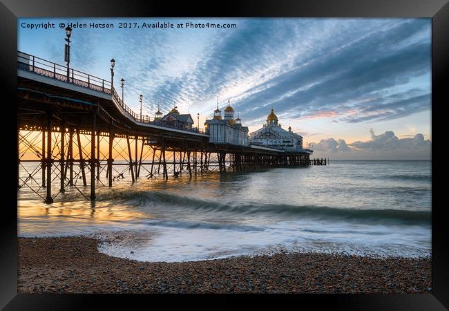 Dawn at Eastbourne Framed Print by Helen Hotson