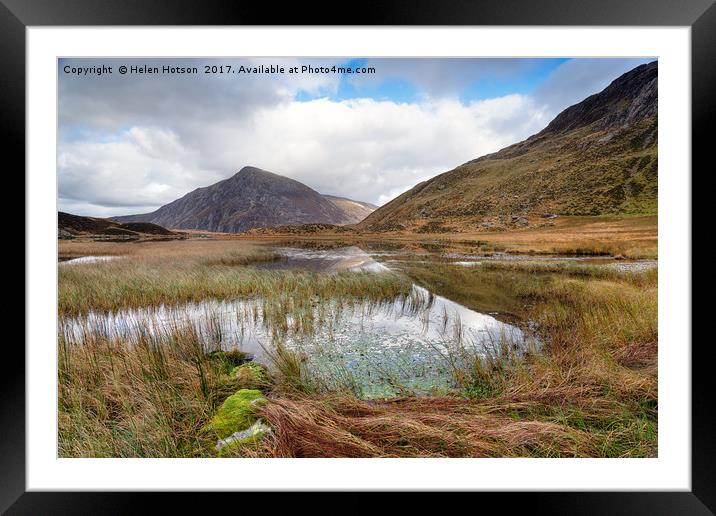 Autumn at Llyn Idwal Framed Mounted Print by Helen Hotson