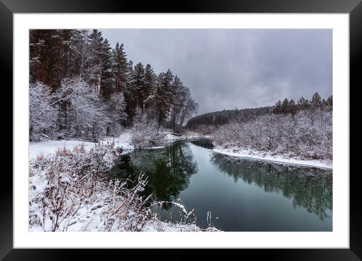 Cooling river Framed Mounted Print by Dobrydnev Sergei