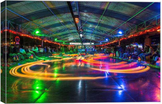 Dodgems  Canvas Print by Perry Johnson