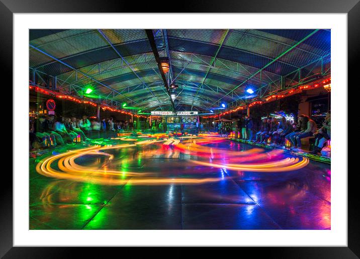 Dodgems  Framed Mounted Print by Perry Johnson