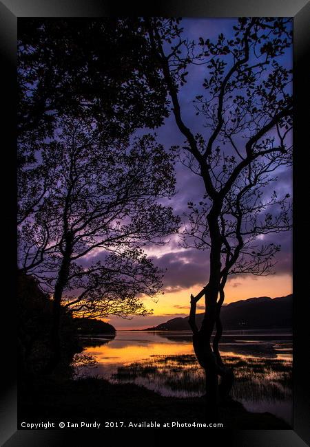 Sunset over Afon Mawddach Framed Print by Ian Purdy