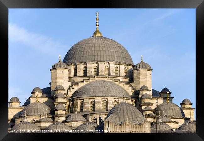 New Mosque Domes in Istanbul Framed Print by Artur Bogacki