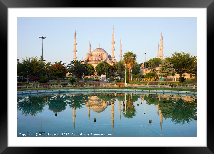 Blue Mosque at Dawn in Istanbul Framed Mounted Print by Artur Bogacki