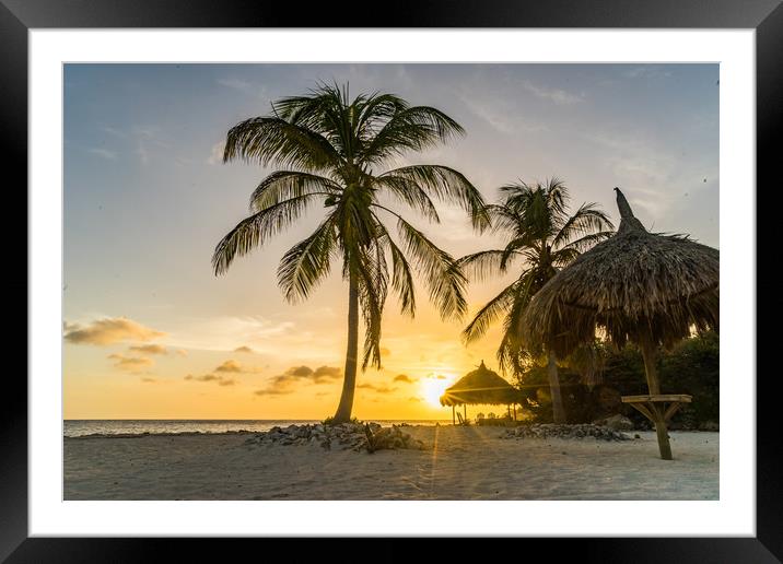  Down at the beach   Views around Curacao Framed Mounted Print by Gail Johnson