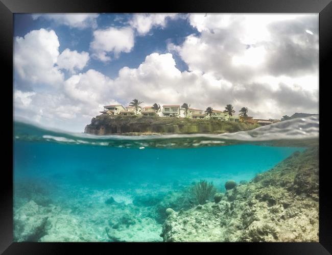  Lagun   Views around Curacao Framed Print by Gail Johnson