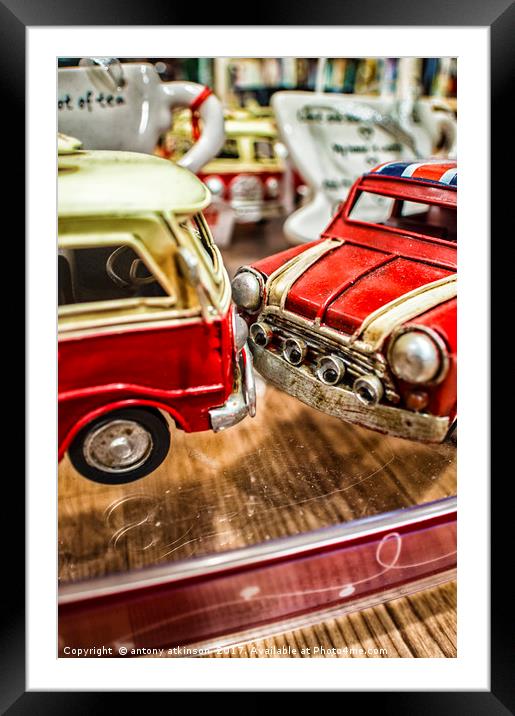 Mini and Camper Van Framed Mounted Print by Antony Atkinson
