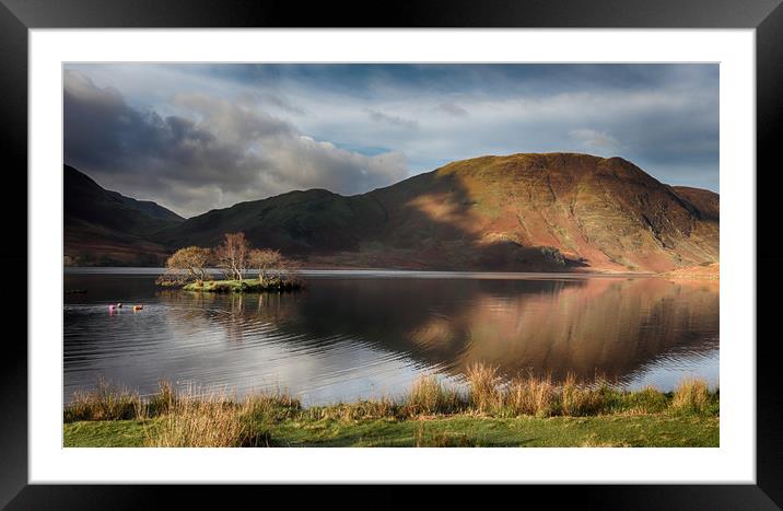 Reflections in Crummock Waters Framed Mounted Print by Ceri Jones