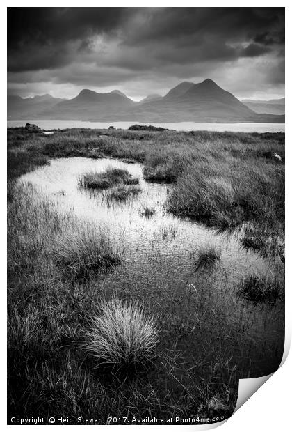 The View across Loch Torridon Print by Heidi Stewart