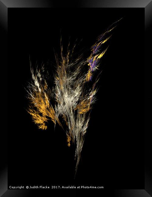 Grasses. Abstract fractal art. Framed Print by Judith Flacke
