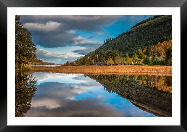 Loch Oich Reflections Framed Mounted Print by Paul Andrews